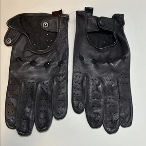 Sermoneta Gloves Full Finger Grey Kid Leather Driving Gloves Unlined sz 8.5